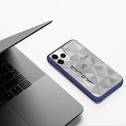 Чехол iPhone 11 Pro матовый JAGUR геометрические фигуры, цвет: 3D-тёмно-синий — фото 2