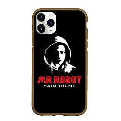 Чехол iPhone 11 Pro матовый MR ROBOT Хакер, цвет: 3D-коричневый