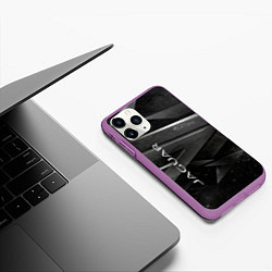Чехол iPhone 11 Pro матовый JAGUR ЯГУАР абстракция, цвет: 3D-фиолетовый — фото 2