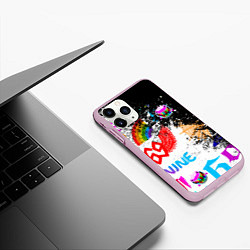 Чехол iPhone 11 Pro матовый 6ix9ine сикс найн, цвет: 3D-розовый — фото 2