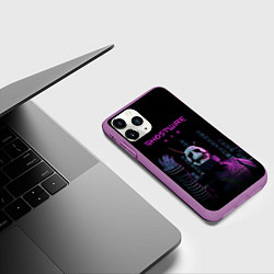 Чехол iPhone 11 Pro матовый Игра GhostWire, цвет: 3D-фиолетовый — фото 2