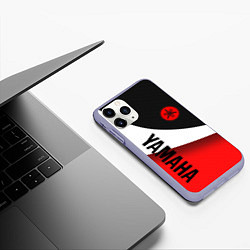 Чехол iPhone 11 Pro матовый ЯМАХА - СПОРТИВНЫЙ КАРБОН, цвет: 3D-светло-сиреневый — фото 2