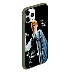 Чехол iPhone 11 Pro матовый Thin White Duke David Bowie Isolar Tour, цвет: 3D-темно-зеленый — фото 2