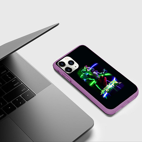 Чехол iPhone 11 Pro матовый Five Nights at Freddys Security Breach - Аллигатор / 3D-Фиолетовый – фото 3