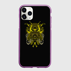 Чехол iPhone 11 Pro матовый Трехглазый Демон Самурай, цвет: 3D-фиолетовый