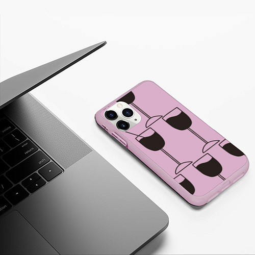 Чехол iPhone 11 Pro матовый Кому коктейль? / 3D-Розовый – фото 3