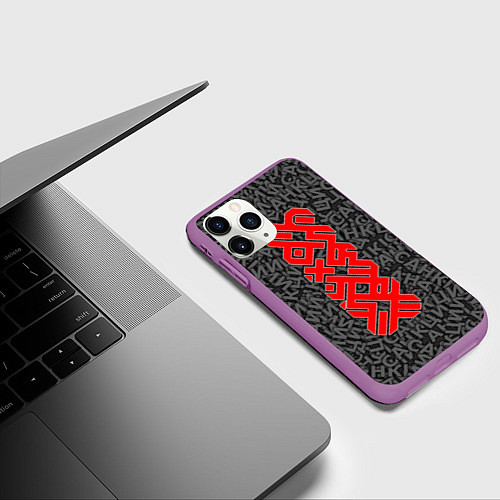Чехол iPhone 11 Pro матовый Санкции? Пренебречь, вальсируем ЧС / 3D-Фиолетовый – фото 3
