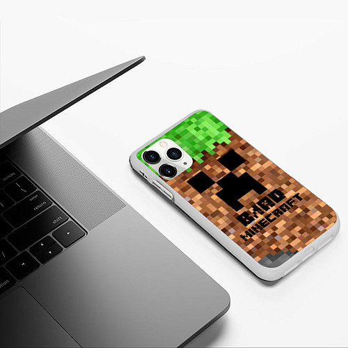 Чехол iPhone 11 Pro матовый ВЛАД MINECRAFT / 3D-Белый – фото 3