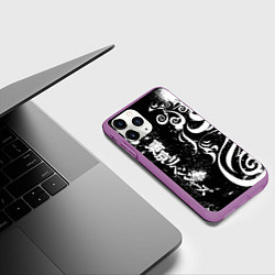 Чехол iPhone 11 Pro матовый ТОКИЙСКИЕ МСТИТЕЛИ - БРЫЗГИ КРАСКИ, цвет: 3D-фиолетовый — фото 2