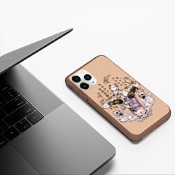 Чехол iPhone 11 Pro матовый KILLER QUEEN Йошикаге Кира JOJO PART 4, цвет: 3D-коричневый — фото 2