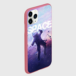 Чехол iPhone 11 Pro матовый Space walk, цвет: 3D-малиновый — фото 2