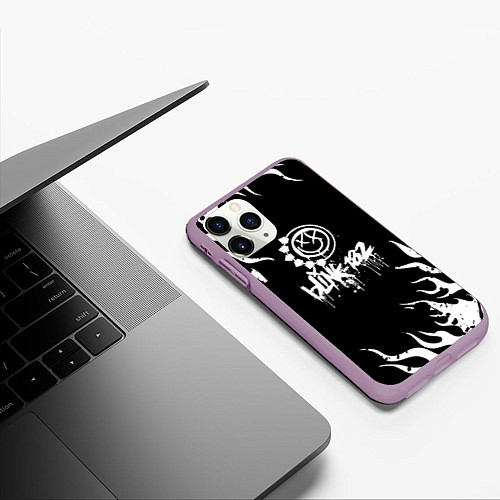 Чехол iPhone 11 Pro матовый Blink-182 / 3D-Сиреневый – фото 3