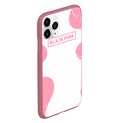 Чехол iPhone 11 Pro матовый Black pink, цвет: 3D-малиновый — фото 2