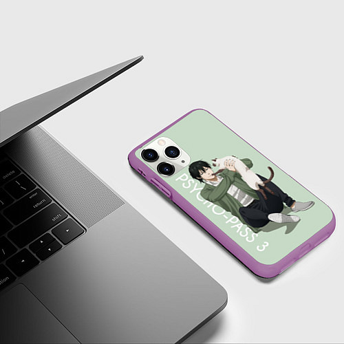 Чехол iPhone 11 Pro матовый Гиноза Нобучика / 3D-Фиолетовый – фото 3