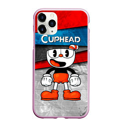 Чехол iPhone 11 Pro матовый Cuphead Красная чашечка, цвет: 3D-розовый