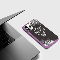 Чехол iPhone 11 Pro матовый Bones, цвет: 3D-фиолетовый — фото 2