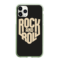 Чехол iPhone 11 Pro матовый ROCK AND ROLL Рокер, цвет: 3D-салатовый