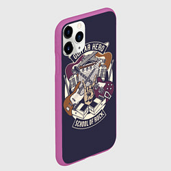 Чехол iPhone 11 Pro матовый Гитарист Рок Музыкант, цвет: 3D-фиолетовый — фото 2