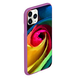 Чехол iPhone 11 Pro матовый Роза fashion 2022, цвет: 3D-фиолетовый — фото 2