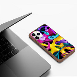 Чехол iPhone 11 Pro матовый Пляжный паттерн Summer, цвет: 3D-коричневый — фото 2