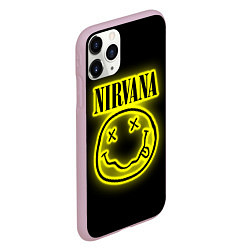 Чехол iPhone 11 Pro матовый NIRVANA неон, цвет: 3D-розовый — фото 2