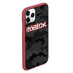 Чехол iPhone 11 Pro матовый Roblox Камуфляж Тёмные Воды, цвет: 3D-красный — фото 2