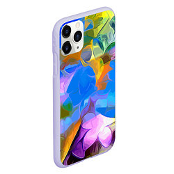 Чехол iPhone 11 Pro матовый Цветочный узор Summer, цвет: 3D-светло-сиреневый — фото 2