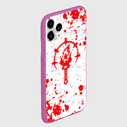Чехол iPhone 11 Pro матовый Darkest Dungeon брызги, цвет: 3D-фиолетовый — фото 2