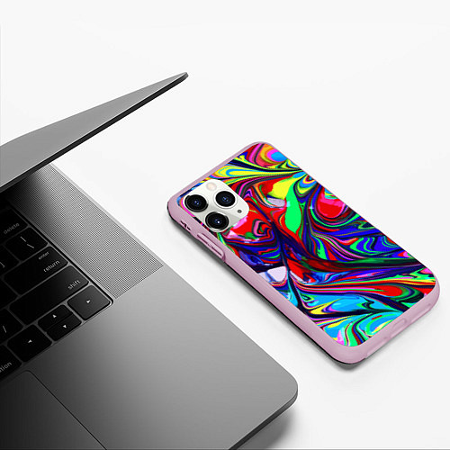 Чехол iPhone 11 Pro матовый Vanguard color pattern Expression / 3D-Розовый – фото 3