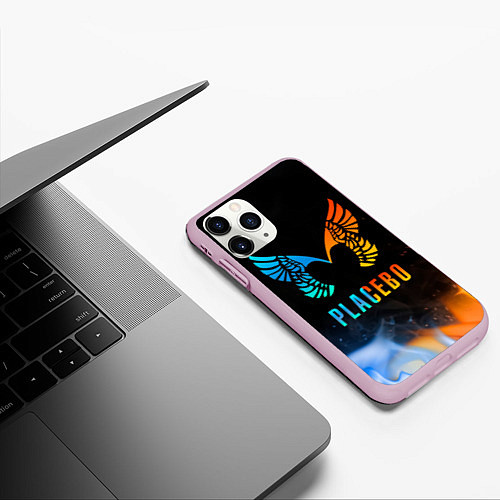 Чехол iPhone 11 Pro матовый Placebo, Logo / 3D-Розовый – фото 3