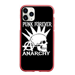 Чехол iPhone 11 Pro матовый PUNK FOREVER ANARCHY, цвет: 3D-красный