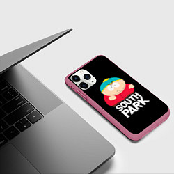 Чехол iPhone 11 Pro матовый Южный парк - Эрик, цвет: 3D-малиновый — фото 2