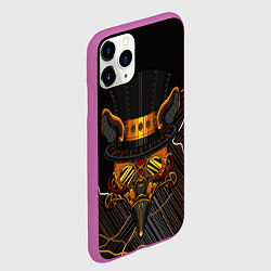 Чехол iPhone 11 Pro матовый Стимпанк Шапочник, цвет: 3D-фиолетовый — фото 2