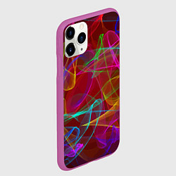 Чехол iPhone 11 Pro матовый Color neon pattern Vanguard, цвет: 3D-фиолетовый — фото 2