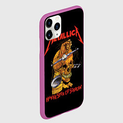 Чехол iPhone 11 Pro матовый METALLICA - HARVESTER OF SORROW, цвет: 3D-фиолетовый — фото 2