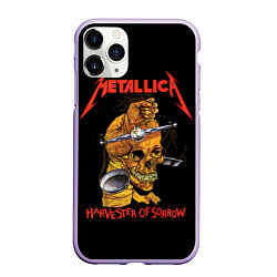 Чехол iPhone 11 Pro матовый METALLICA - HARVESTER OF SORROW, цвет: 3D-светло-сиреневый