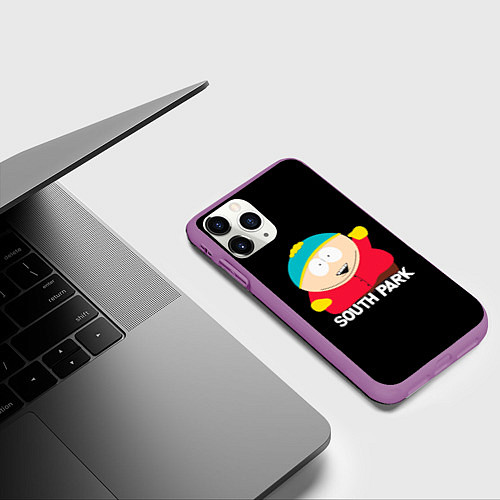 Чехол iPhone 11 Pro матовый Южный парк - Эрик Eric / 3D-Фиолетовый – фото 3
