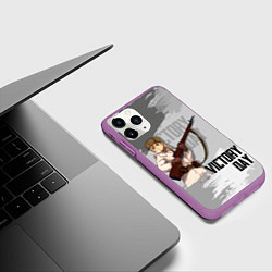 Чехол iPhone 11 Pro матовый Victory day, цвет: 3D-фиолетовый — фото 2