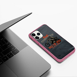 Чехол iPhone 11 Pro матовый Full Throttle Полный газ, цвет: 3D-малиновый — фото 2