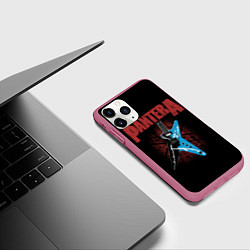 Чехол iPhone 11 Pro матовый PANTERA гитара, цвет: 3D-малиновый — фото 2