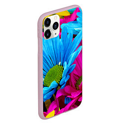 Чехол iPhone 11 Pro матовый Ромашки Pattern, цвет: 3D-розовый — фото 2