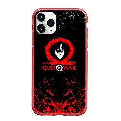 Чехол iPhone 11 Pro матовый God of War Ragnarok герой лого, цвет: 3D-красный