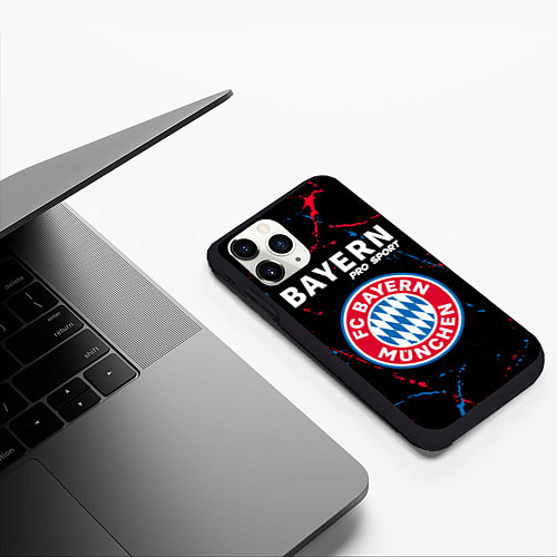 Чехол iPhone 11 Pro матовый БАВАРИЯ Pro Sport Гранж / 3D-Черный – фото 3