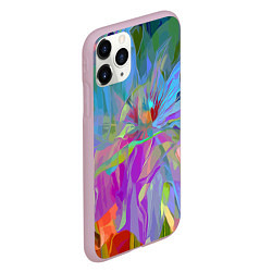 Чехол iPhone 11 Pro матовый Abstract color pattern Summer 2022, цвет: 3D-розовый — фото 2