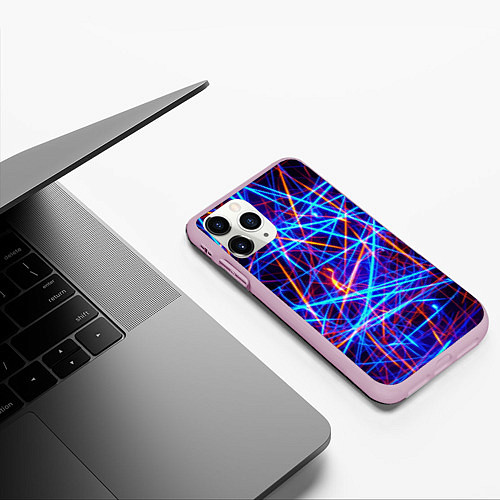 Чехол iPhone 11 Pro матовый Neon pattern Fashion 2055 / 3D-Розовый – фото 3