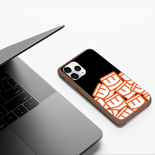 Чехол iPhone 11 Pro матовый Куча смайликов из REC ROOM / 3D-Коричневый – фото 3