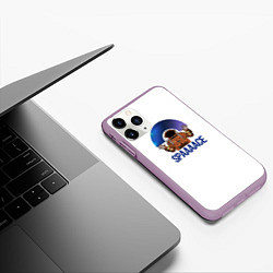 Чехол iPhone 11 Pro матовый SpaaacE мем про радугу, цвет: 3D-сиреневый — фото 2