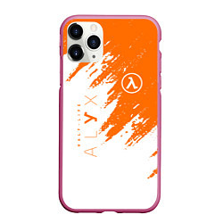 Чехол iPhone 11 Pro матовый Half-life texture, цвет: 3D-малиновый