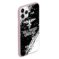 Чехол iPhone 11 Pro матовый Hollywood undead, цвет: 3D-розовый — фото 2