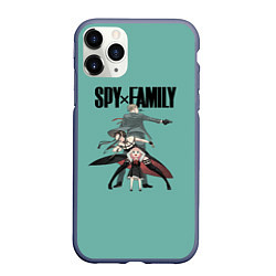 Чехол iPhone 11 Pro матовый Spy x Family, цвет: 3D-серый